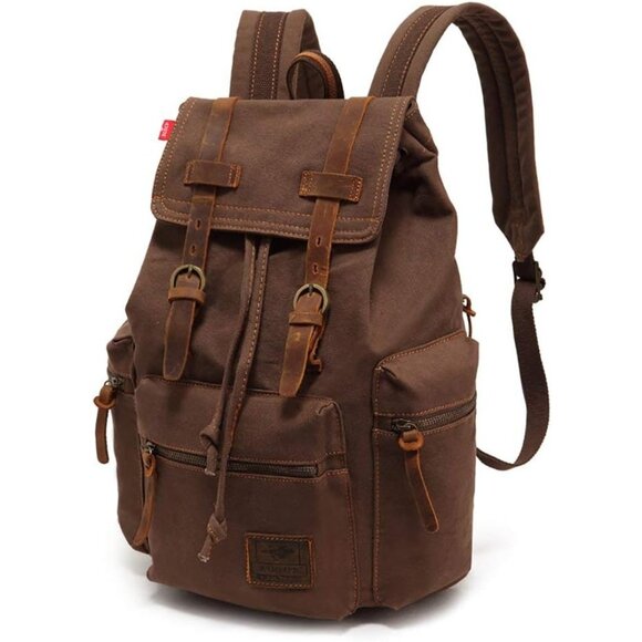 ❤️Mens Vintage Canvas Backpack  Stylish Trendy Rucksack Knapsack Daily Use - Picture 3 of 10
